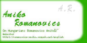 aniko romanovics business card